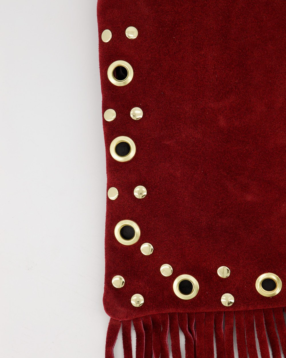 Indigo - Suede - Crossbody tassen - Burgundy - D58B - Goudkleurig